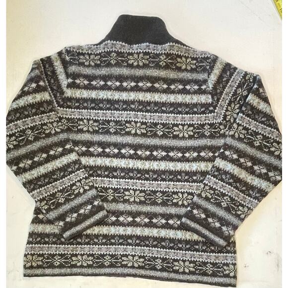 VTG L.L. Bean Women Wool Silk Fair Isle Sweater Made in Scotland Sz L Cozycore - Picture 13 of 13